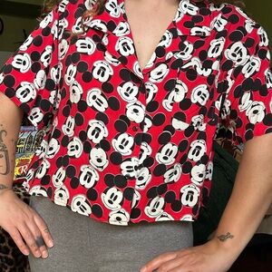 Mickey Mouse Button-Up Shirt